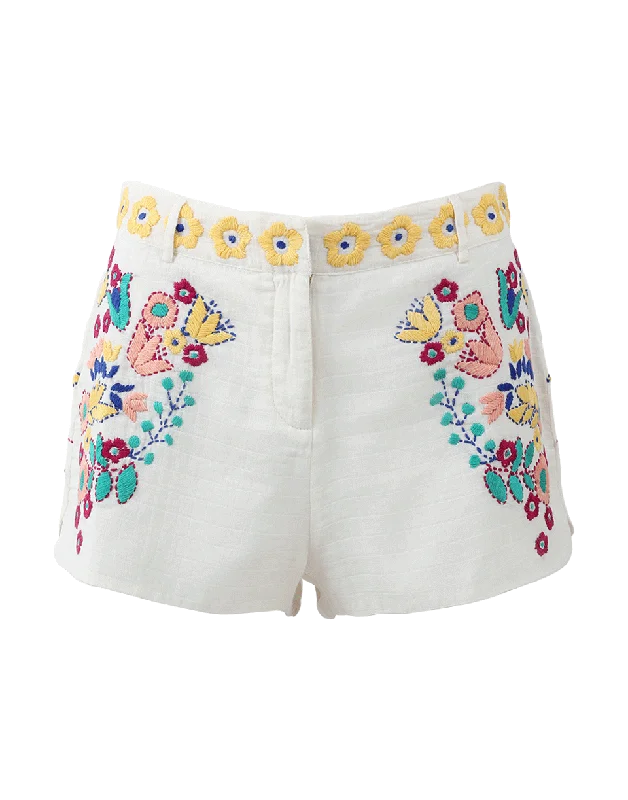 Deep Discounts Alyssa Embroidered Shorts