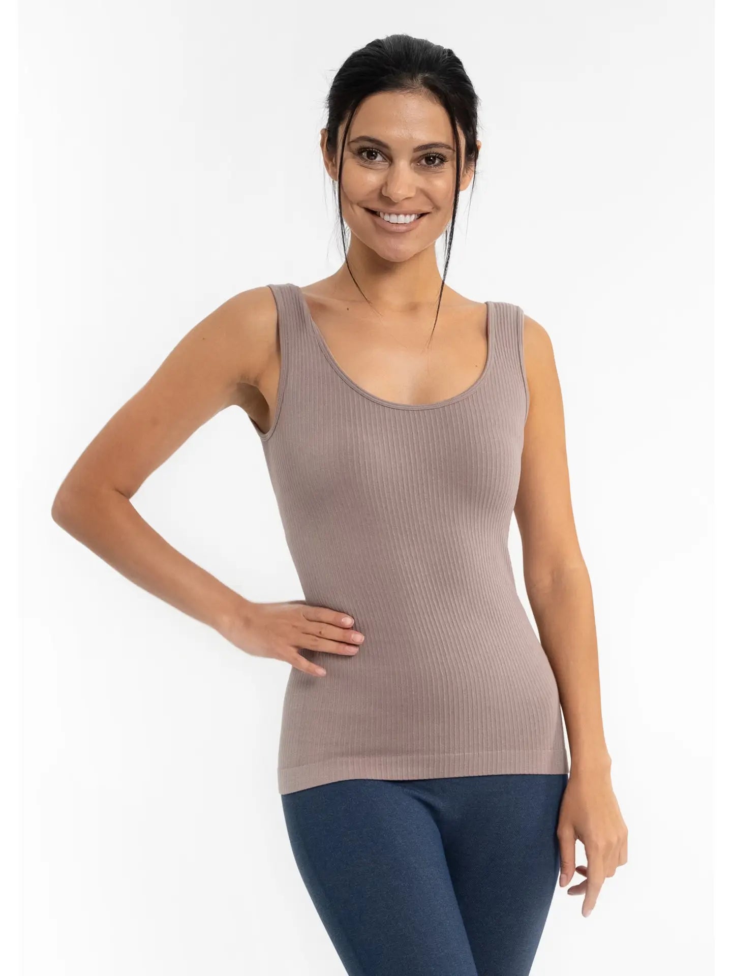 Steals and Deals Reversible Ribbed Tank
