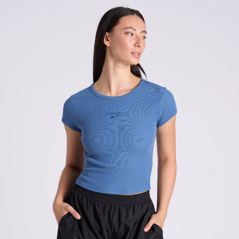 Weekend Offers That Dazzle Ribbed Tee East Coast Blue