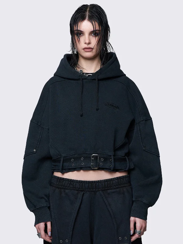 Weekend Flash Sale Ash Wash Cropped Hoodie