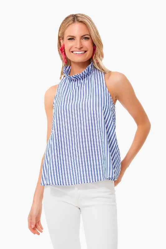 Best Seller Blue Stripe Mason Blouse