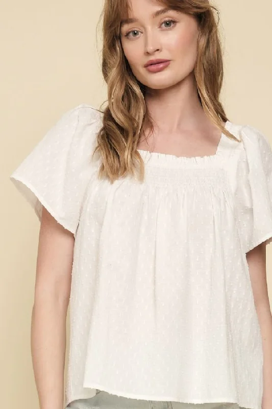 Steals and Deals Square Neck Textured Top