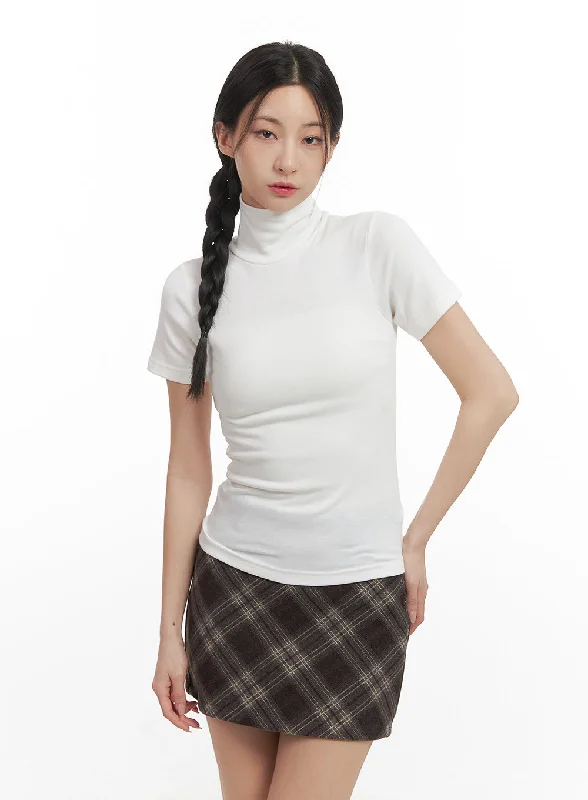 Overstock Sale Turtle Neck Slim Fit TShirt CN428
