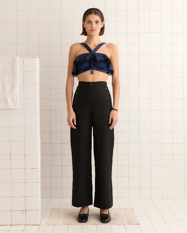 Deal of the Day Ruffle Bra - Navy