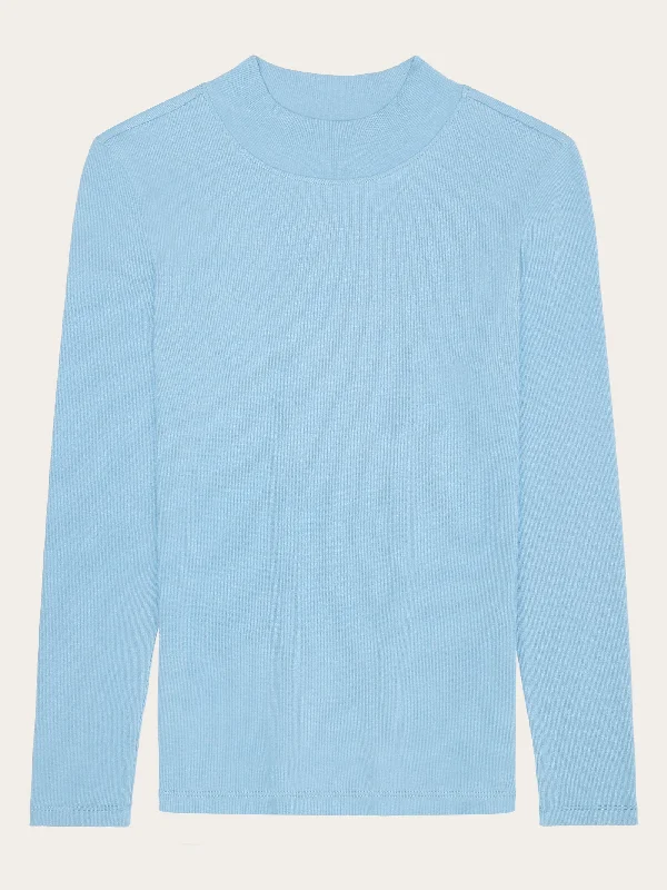 Closeout Rib high neck LS - Glacier Lake