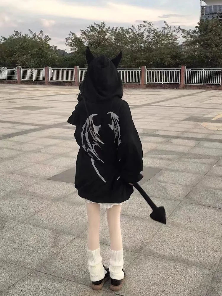Price Smash Gothic Kawaii Stylish Japanese Streetwear Cool Zip Up Hoodie
