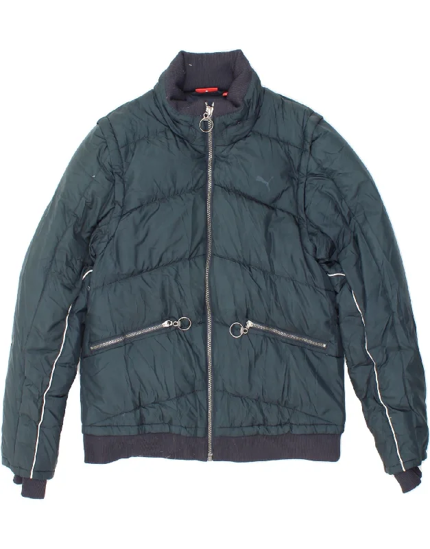 Weekend Discounts You Deserve PUMA Womens Padded Jacket UK 8 Small Blue