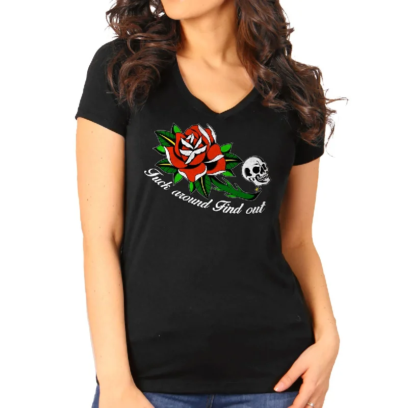 Deep Discounts Hot Leathers Ladies Fuck Around Find Out T-Shirt GLC1551