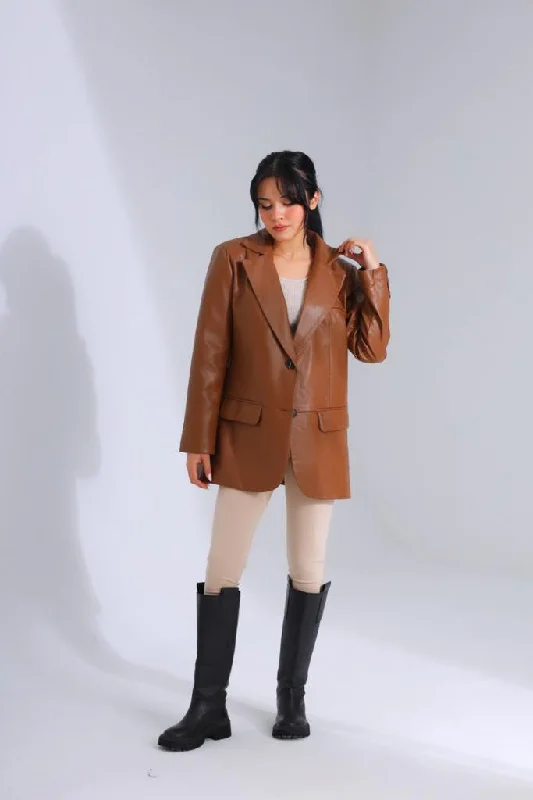 Reduced Prices Leather Blazer 8294