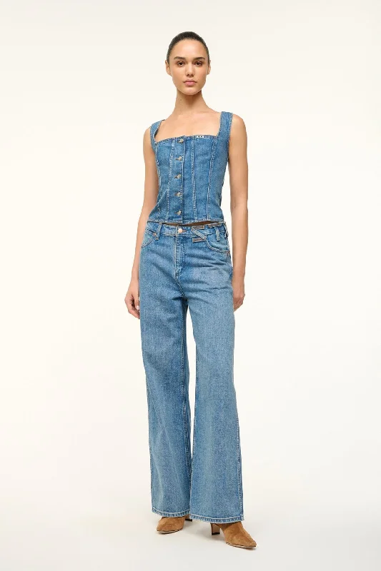 Hurry In STAUD + WRANGLER THE LOOSE JEAN | MID BLUE