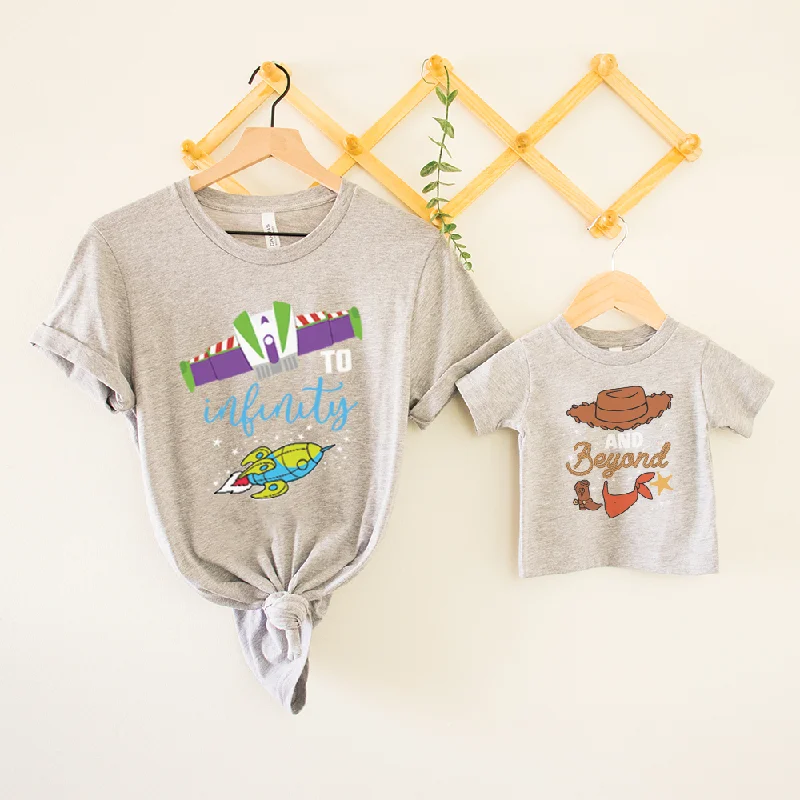Early Bird Discount To Infinity & Beyond Matching Heather Grey T-shirts