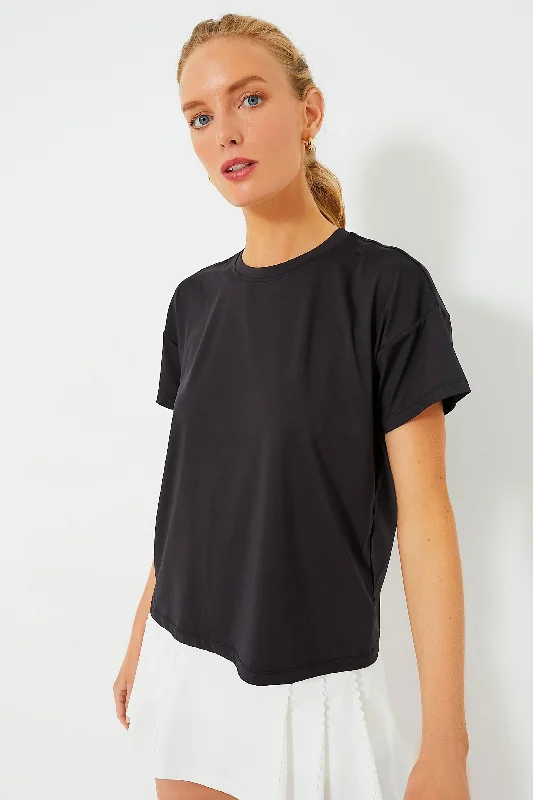 Overstock Black Short Sleeve Ryan Boyfriend Tee