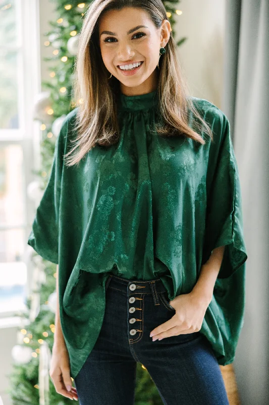 Savings Alert Look At You Emerald Floral Blouse