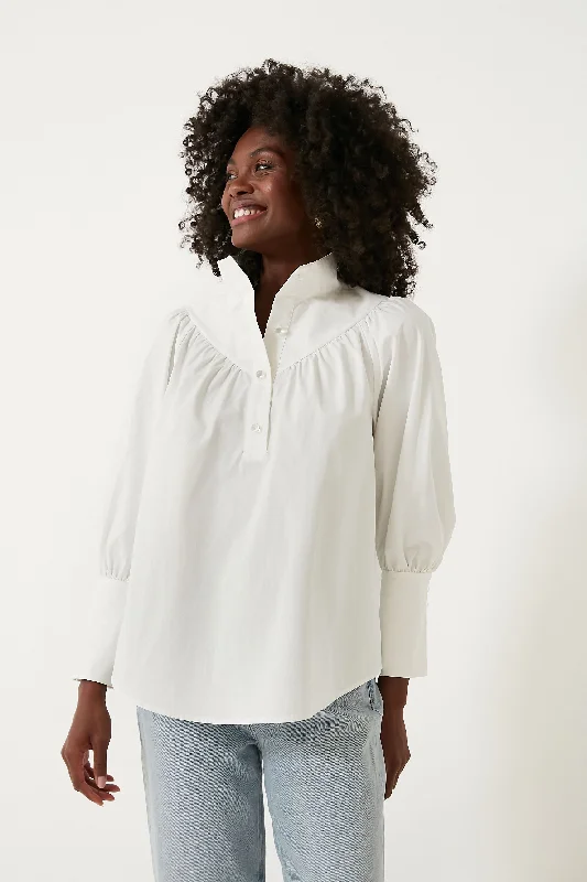 Weekend Savings Spectacle White Poplin Corrigan Blouse
