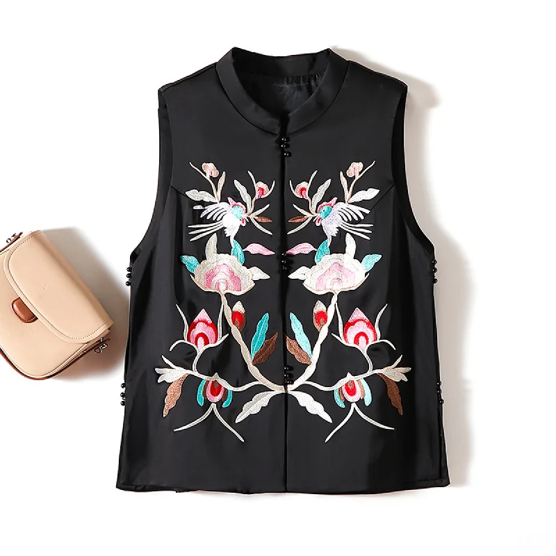 Top Pick Embroidered Silk Vest
