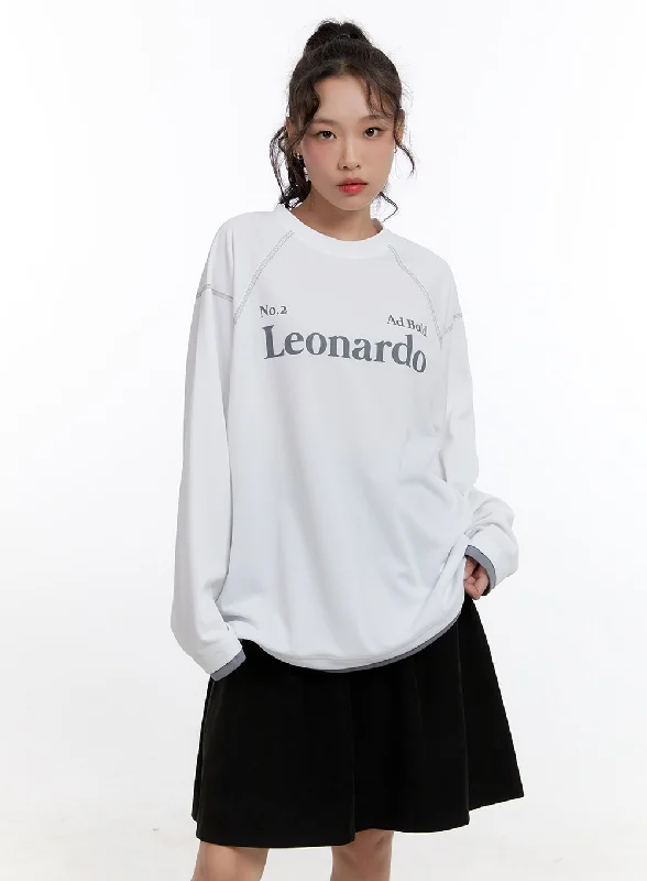 Exclusive Offer Oversize Stitched Long Sleeve Top CN421