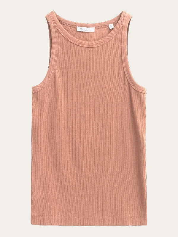Big Savings Racer rib top - Muted Clay