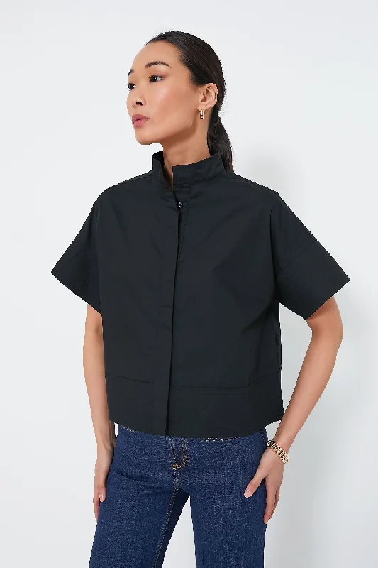 Crazy Deal Black Trapunto Stitch Sofia Shirt