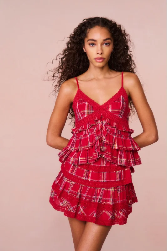 Great Deals Abbott Tartan Ruffle Top