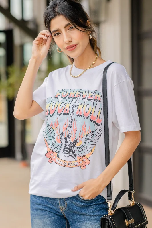 Buy More, Save More Forever Rock And Roll White Graphic Tee