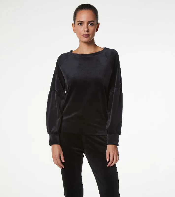 Huge Savings Velvet Balloon Sleeve Top