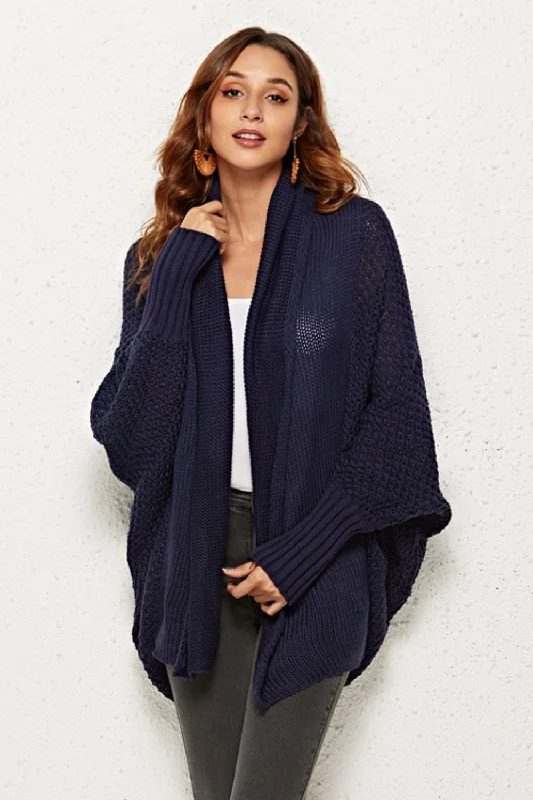 Deal Dash Angel Wings Open Front Dolman Sleeve Longline Cardigan