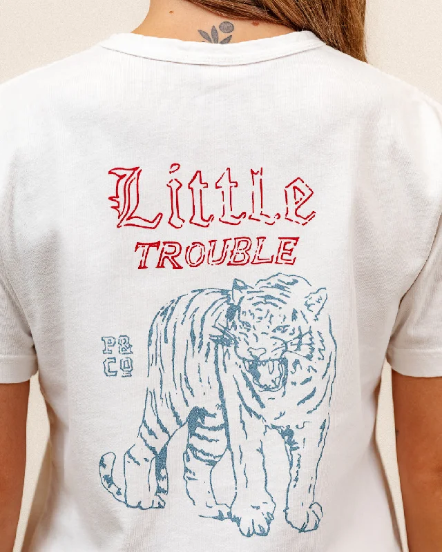Discount Days Little Trouble T-Shirt - Off White