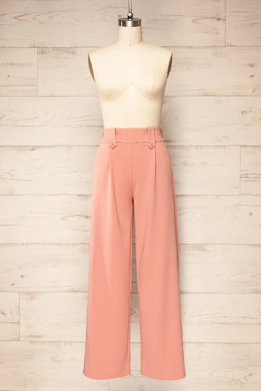 Stock Clearance Clovelly Pink | Straight-Leg Pants w/ Pockets