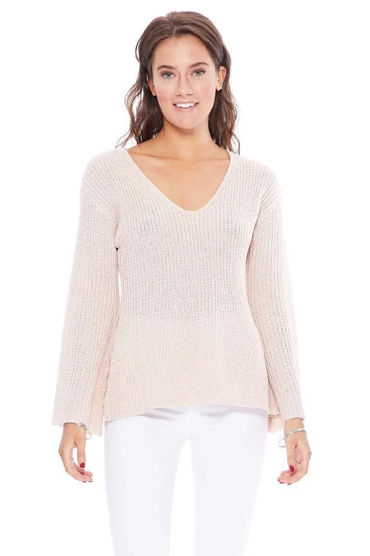 Weekend Offers That Thrill Light Weight Bell Sleeve All Season Sweater Top