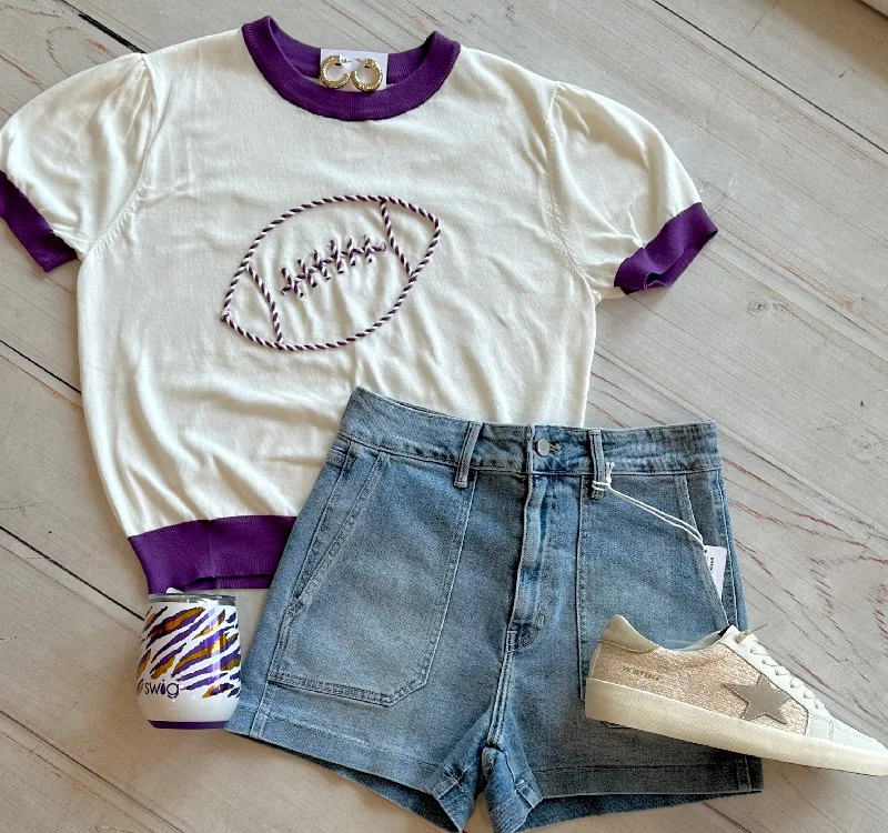 Great Deals Stitched Football Top