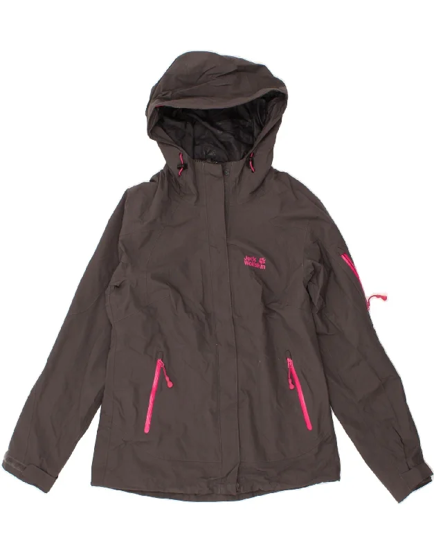 Special Promotion JACK WOLFSKIN Womens Hooded Windbreaker Jacket UK 12/14 Medium Brown
