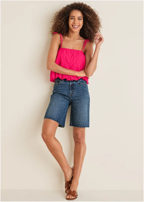 Closeout Sale Brooke Denim Bermuda Shorts - Medium Wash