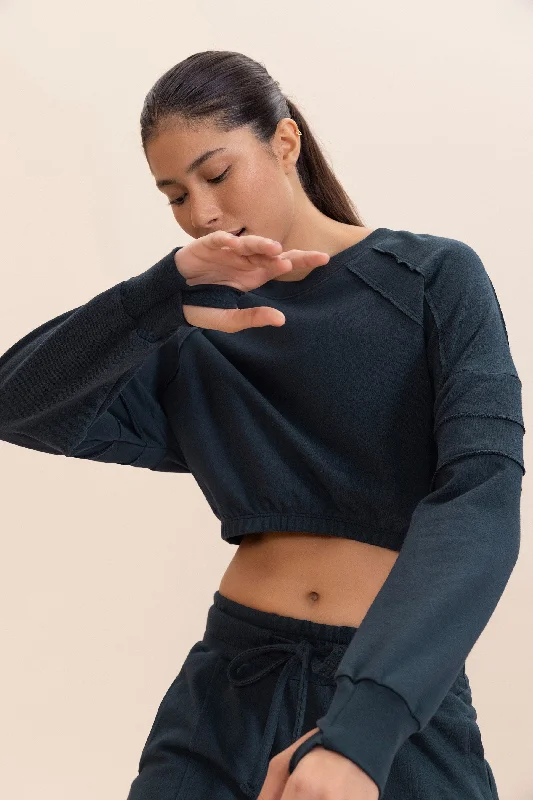 Markdowns Cropped Cut Jog Sweatshirt
