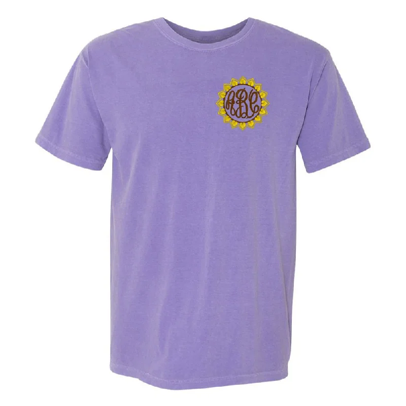 Weekend Savings Sensation Monogrammed Sunflower T-Shirt