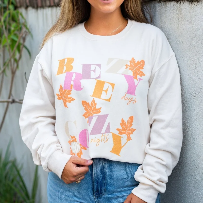 Overstock Monogrammed 'Breezy Days, Cozy Nights' Crewneck Sweatshirt