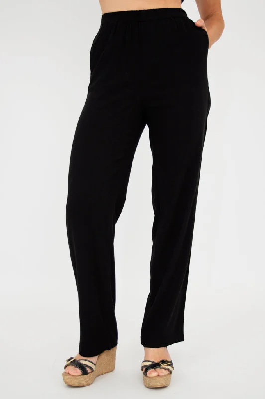 Savings Soar This Weekend Bella Pant, Black, Linen Bamboo