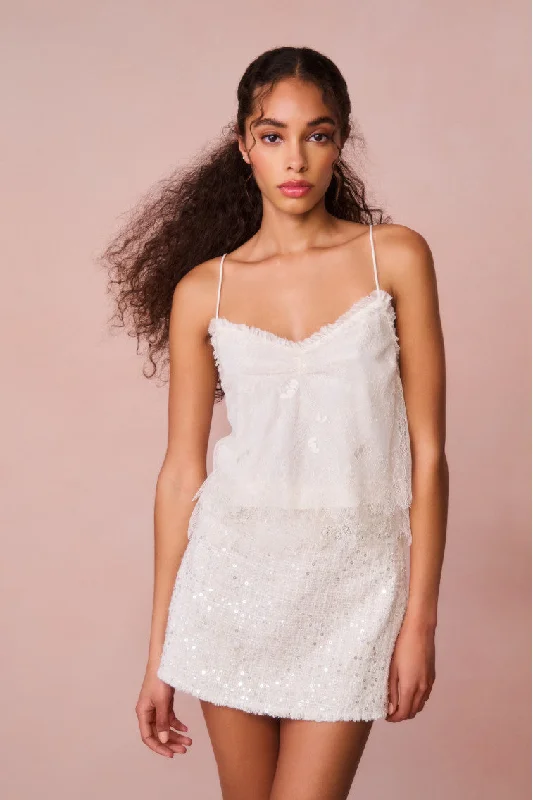 Early Access Ferni Lace Cami Top - IVORY