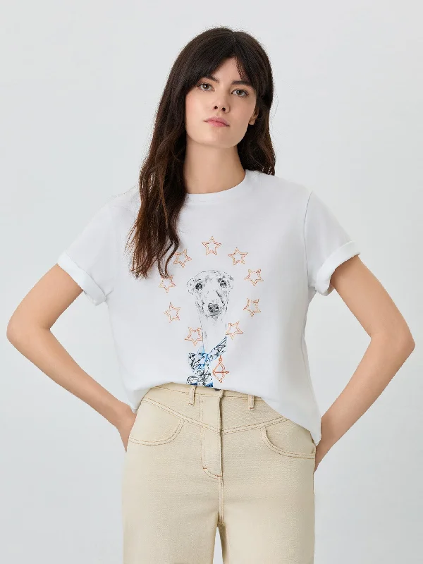 Best Seller Regular Fit T-shirt In Organic Cotton With Sagittarius Sign