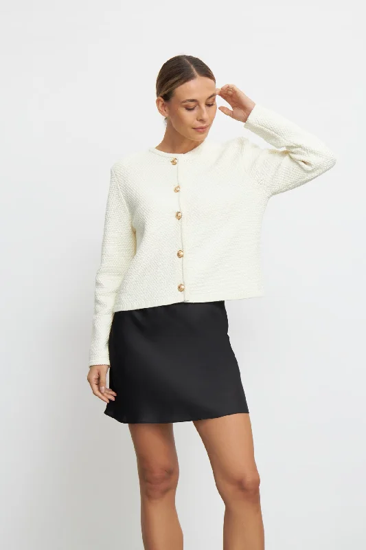 Online Only Sienna Cardigan - Knitted off-white