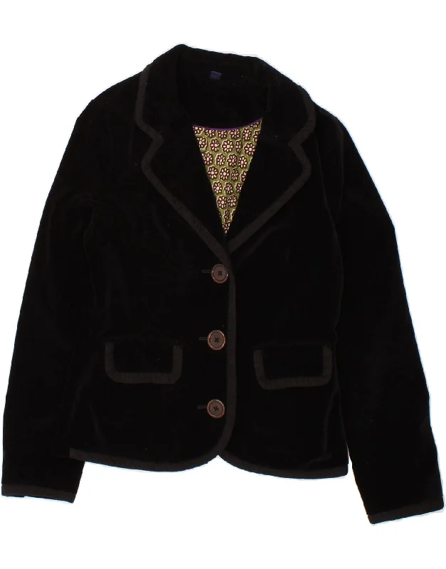 Weekend Offers That Shine VINTAGE Womens 3 Button Blazer Jacket UK 12 Medium Black Cotton