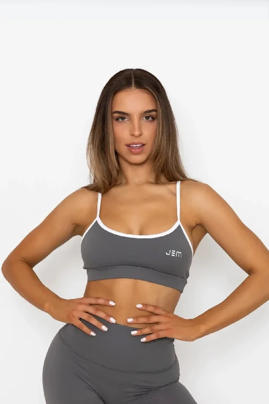 Big Deal Essential Sports Bra - Charcoal
