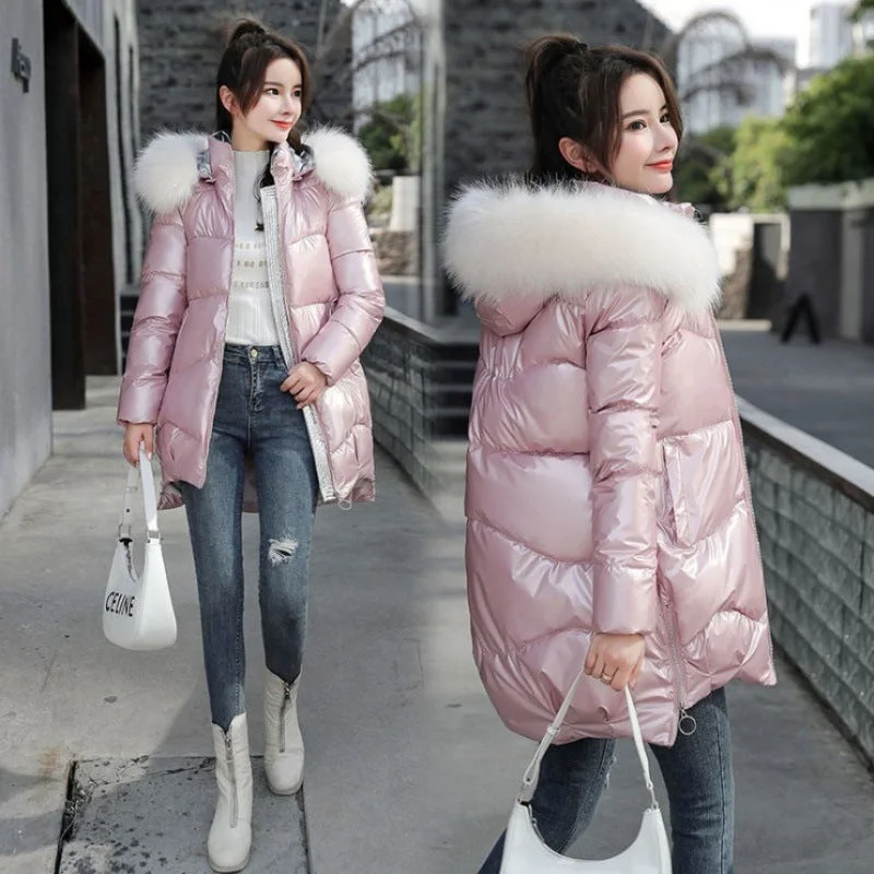 Year-End Sale Thick Large Fur Collar Wash Free Winter Coat