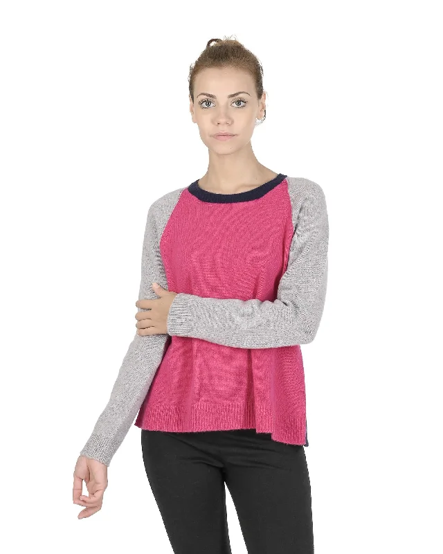 Early Access Crown of Edinburgh Cashmere Women's Round Neck Cashmere Sweater in Multicolor - 46 EU