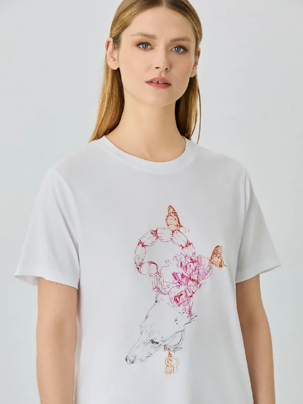 Weekend Discounts to Delight Regular Fit T-shirt In Organic Cotton With Scorpio Sign
