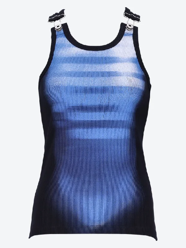 The Best Prices Le male printed cotton ribbed tank top