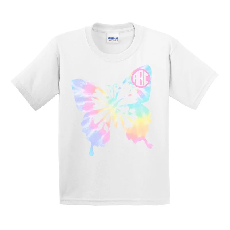 Limited Time Offer Kids Monogrammed 'Tie Dye Butterfly' T-Shirt