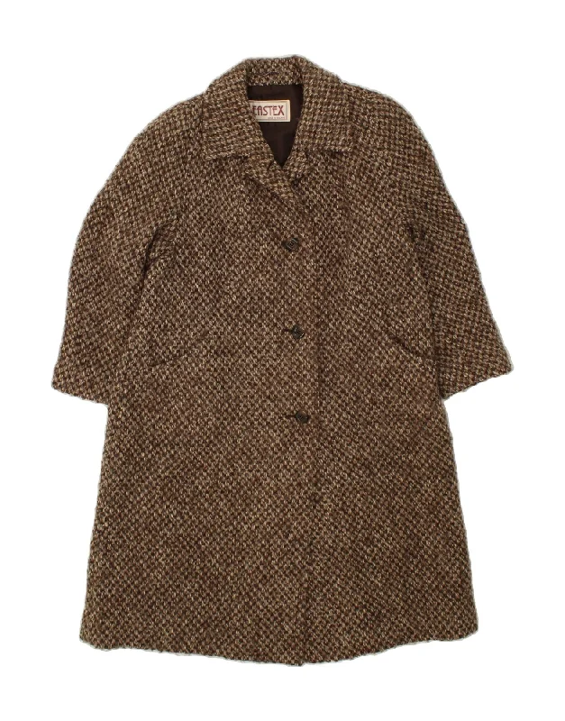 Epic Deals EASTEX Womens Overcoat UK 16 Large Brown New Wool