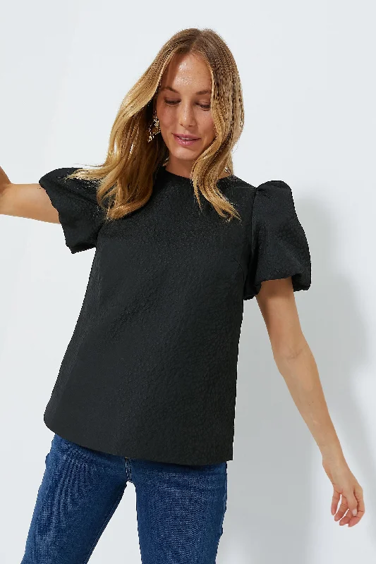 Deal Dash Black Jacquard Lyla Blouse