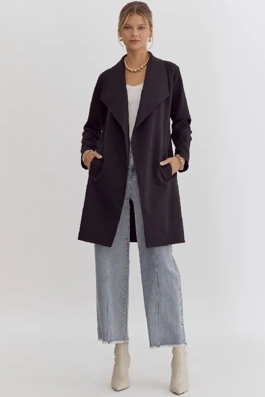 Super Bargain Solid Textured Coat