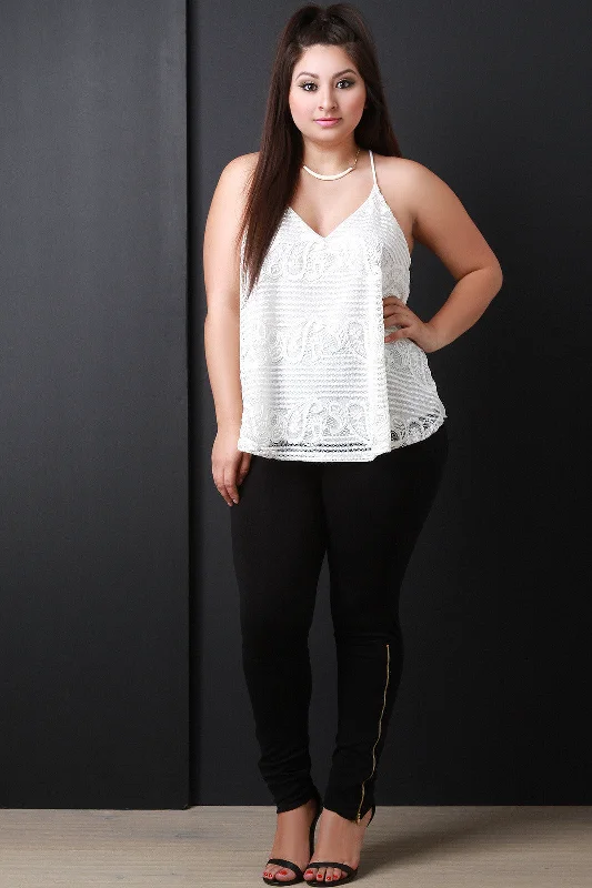 Deal Dash Paisley Lace Cami Top